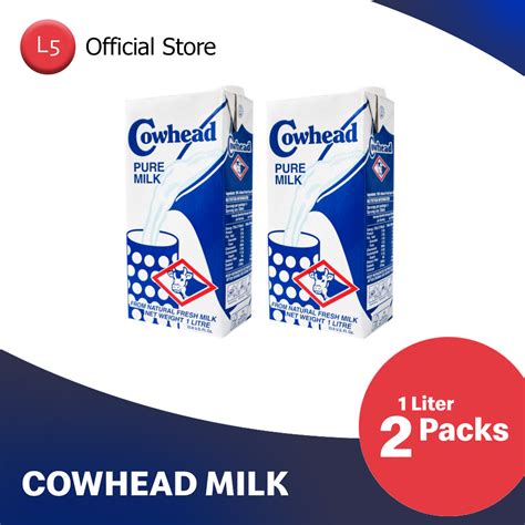 Cowhead Pure Milk 1 Liter (Pack of 2) - Level Five