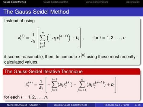 Gauss Seidel Method Python Plmauthentic