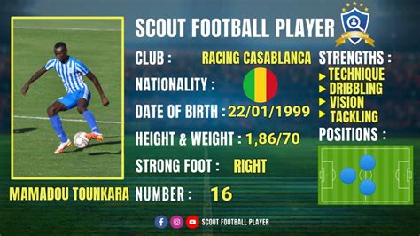 Mamadou Tounkara Midfielder Racing Casablanca Best Of Hd