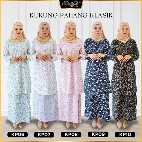 As Suffiyah Baju Kurung Pahang Material English Cotton Loose Cutting