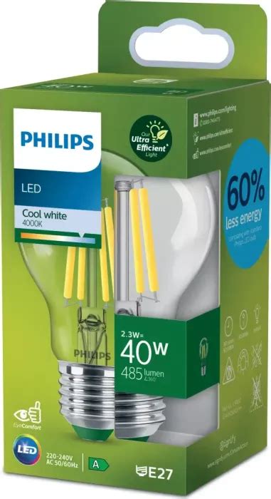 Philips LED CLA 40W A60 E27 CL UE SRT4 2 3W 840 Ab 3 99 2025