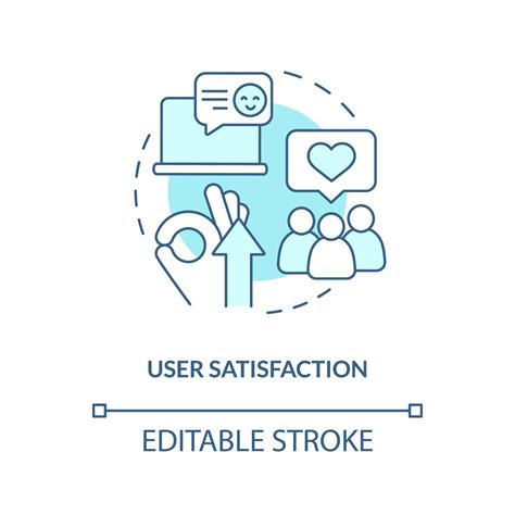 User Satisfaction Turquoise Concept Icon Positive Customer Experience