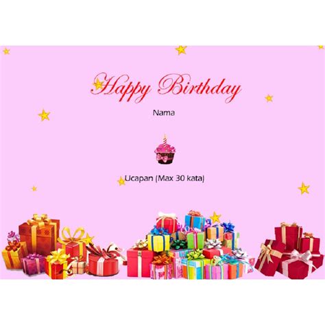 Jual Tambahan Kartu Ucapan Happy Birthday Design A Design B Shopee Indonesia