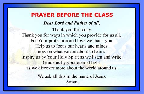 Prayer Before The Class Docx Prayer Before The Class Dear