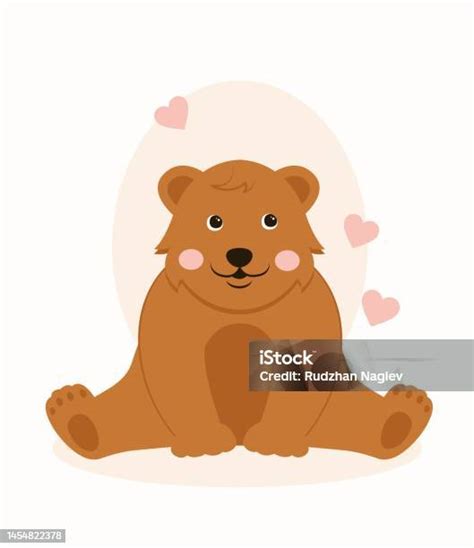 Cute Brown Bear Sitting Stock Illustration Download Image Now