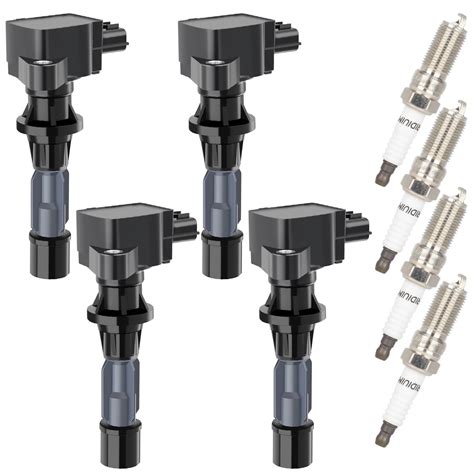 Cciyu 4 Ignition Coils With 4 Iridium Spark Plugs For Mazda 3 6 CX 7 MX