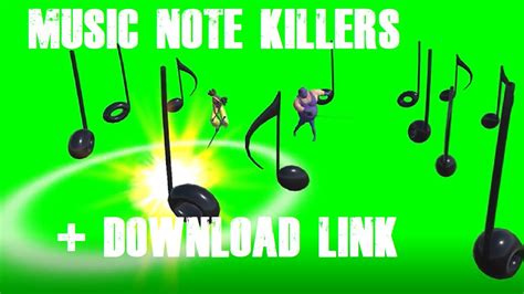 Exploding Music Notes Green Screen Music Killers Animation Pack