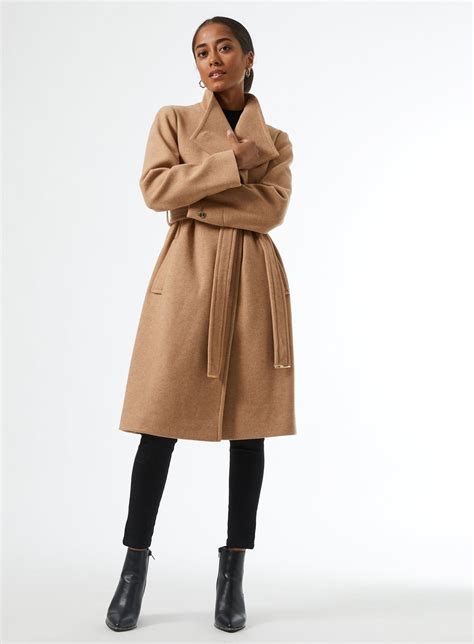 Petite Camel Belted Coat Dorothy Perkins Uk