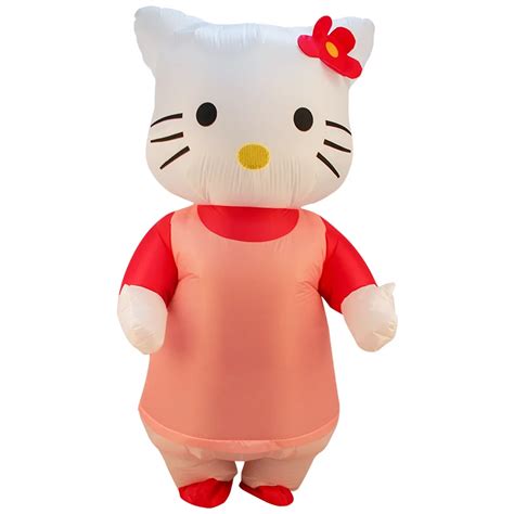 Inflatable Hello Kitty Costume Men Women Adult Fancy Dress Halloween Party Cosplay Blowup Purim