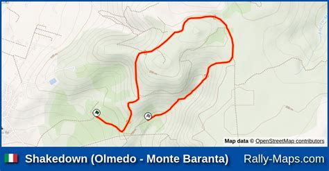 Shakedown Olmedo Monte Baranta Stage Map Rally D Italia Sardegna