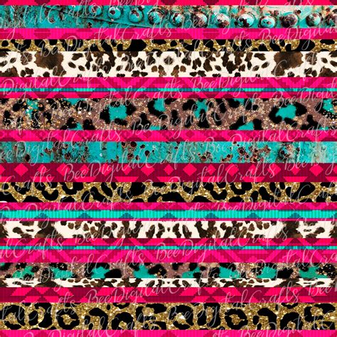 Aztec Background Sublimation Design Leopard And Cowhide Png Etsy