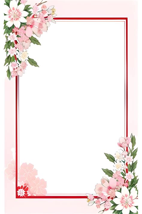 Ai Generated Sakura Border Frame Japanese Border Frame Png Transparent