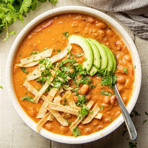 Mexican Pinto Bean Soup Connoisseurus Veg