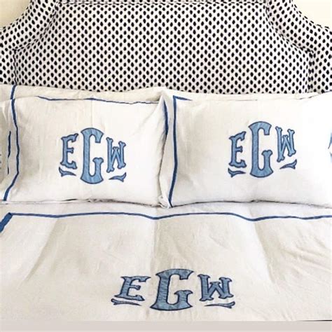 Monogram Applique Full Duvet Monogrammed Bedding Etsy