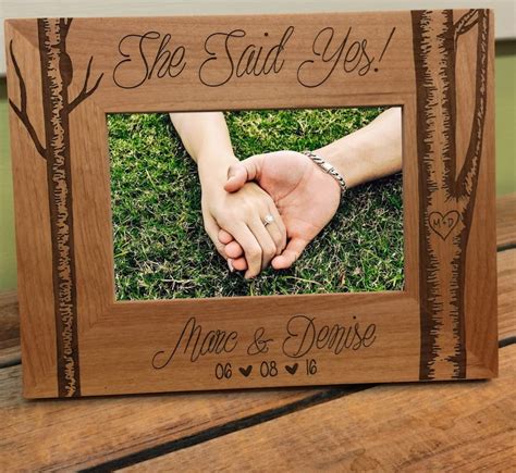 Engagement Frame She Said Yes Picture Frame Love Frame Etsy