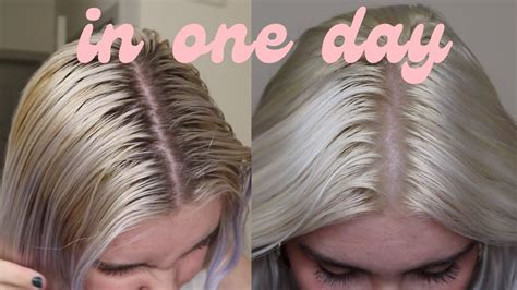 How To Fix Yellow Roots On Bleached Hair Youtube