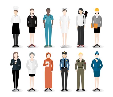 Illustration Vector Of Various Careers And Professions Download Free