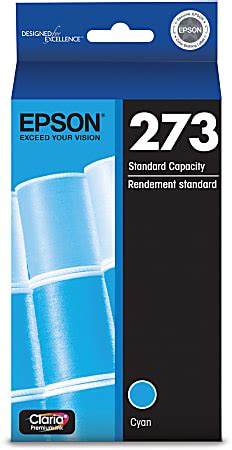 Epson 273 Claria Premium Cyan Ink Cartridge T273220 S Office Depot