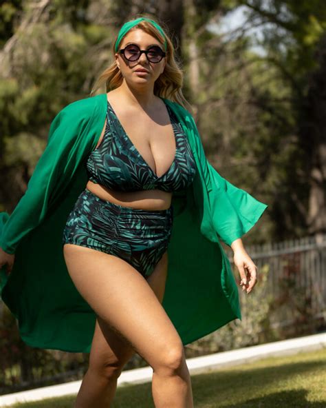 Μαγιό Crop Top Rock Club Palm Bikini κρουαζέ Plus Size lingerie