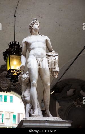 Sculpture Of Orpheus By Baccio Bandinelli In Courtyard Of Palazzo