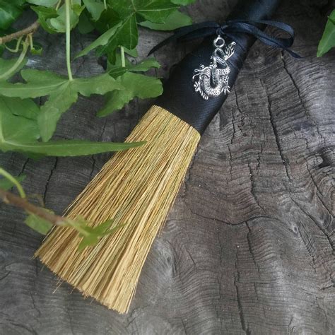 Witches Broom Witches Besom with Dragon charm | Etsy