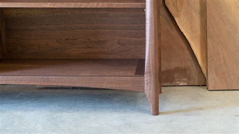 Sculpted Walnut Bookcase — Boundary Fog Furniture