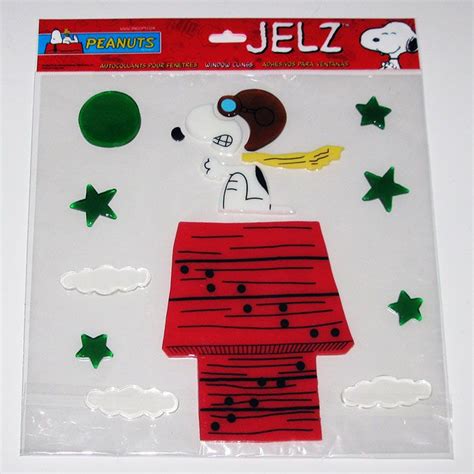 Snoopy Flying Ace Jelz Window Cling Flying Ace Charlie Brown And