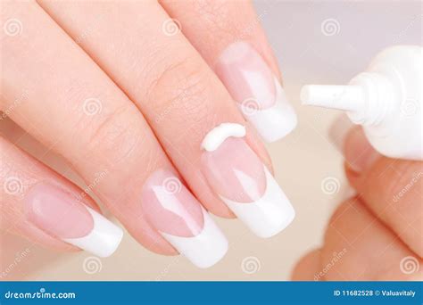 Body Care of Female Fingernail and Cuticle Stock Photo - Image of ...