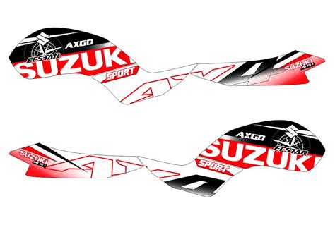 Juego Completo Suzuki Ax Blanco Negro Rojo Calcas Monkey