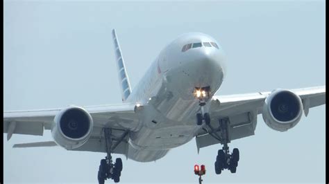 American Airlines Boeing Er N An Landing In Lax Youtube