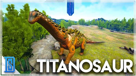 Ark Survival Evolved TITANOSAUR RIDING GAMEPLAY RED WOOD BIOME