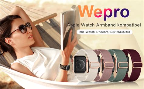 Wepro Pack Dehnbare Solo Loop Kompatibel Mit Apple Watch Armband