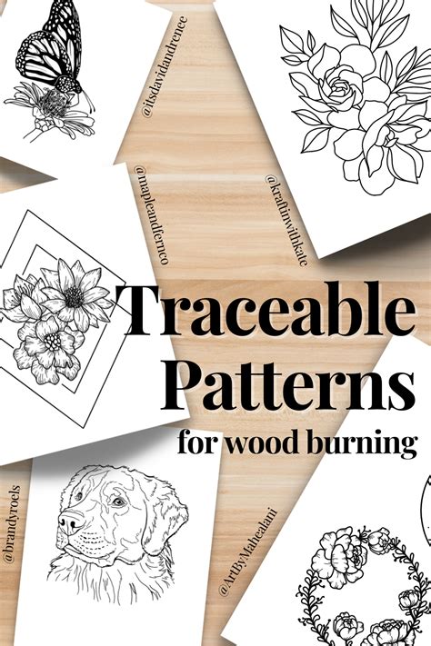 A Book Of Unique Traceable Patterns For Wood Burning Artists Wood