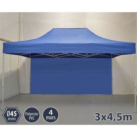 TENTE BARNUM PLIANT ALU 3X4 5 BLEU PRO 45 4 MURS Cdiscount Jardin