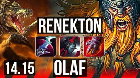 RENEKTON Vs OLAF TOP 12 Solo Kills 67 Winrate 18 3 6 Legendary