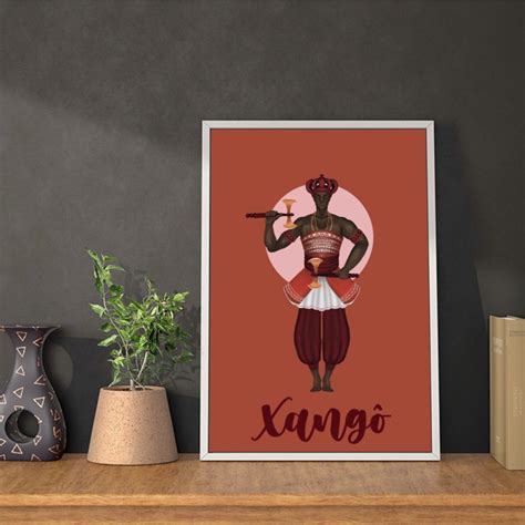 Quadro Decorativo Orix Xango Sango Umbanda E Candombl C Mo