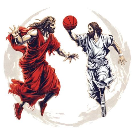 Premium Ai Image Divine Showdown Jesus And The Devil Battle It Out On