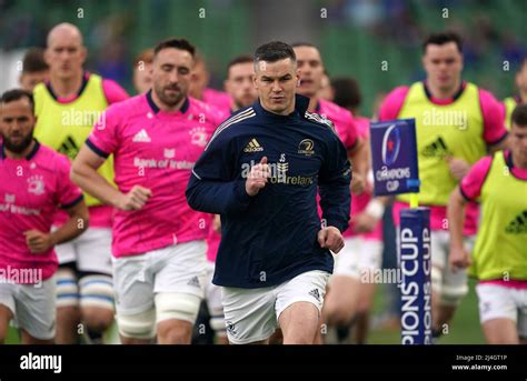 Leinsters Johnny Sexton Warming Up Before The Heineken Champions Cup