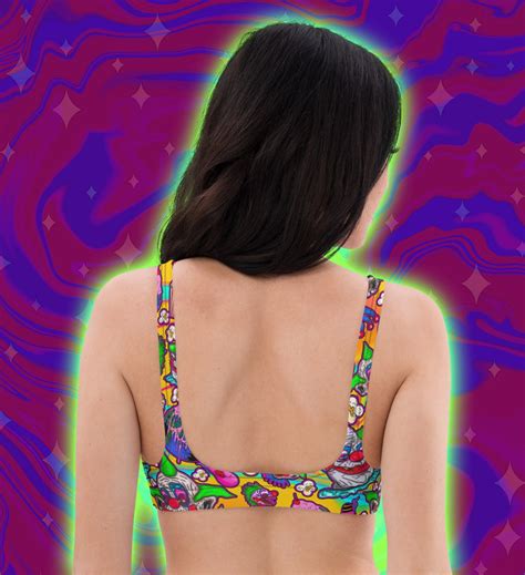 Outer Space Klowns Recyled Padded Bikini Top Only Etsy