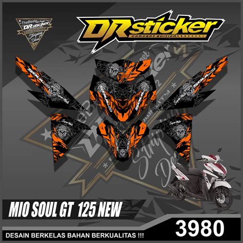 Jual 3980 Stiker Decal Fullbody Motor Mio Soul GT 125 New Lis Variasi