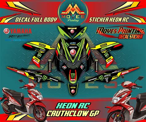 BISA COD BAYAR DI TEMPAT Stiker Motor Xeon Rc Decal Motor Xeon Rc