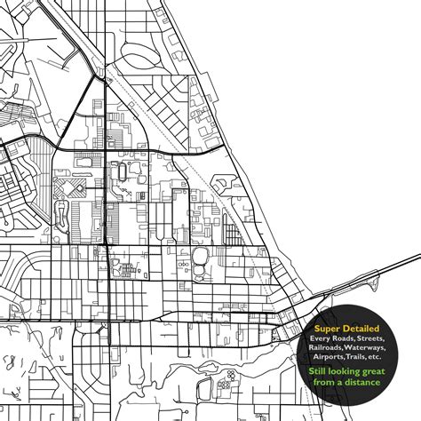 Melbourne FL Map Print, Florida USA Map Art Poster, Brevard County City