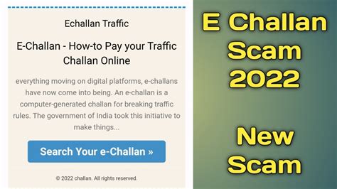 Fake Traffic E Challan E Challan Scam E Challan Fake Email