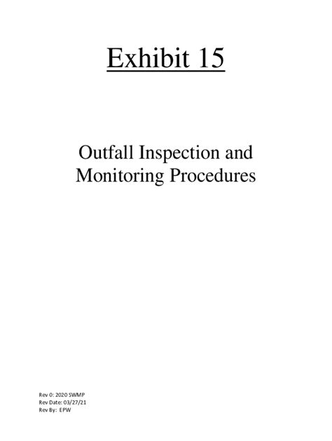 Fillable Online Exhibit 15 Outfall Inspection and Monitoring Procedures ...