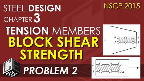 Steel Design Chapter 3 Block Shear Strength Problem 2 Ph Youtube