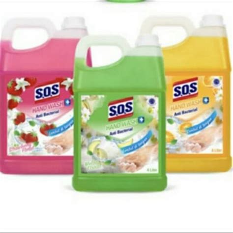 Jual SOS Hand Soap Jerigen Isi 4 Liter Sabun Cuci Tangan Antibacterial