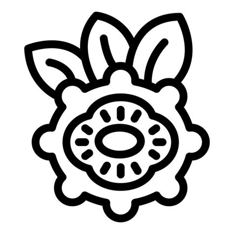 Premium Vector Half Kiwano Fruit Icon Outline Vector Horned Melon