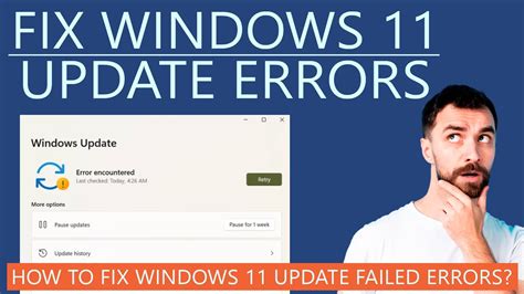 How To Fix Windows 11 Update Errors Update Failed Error