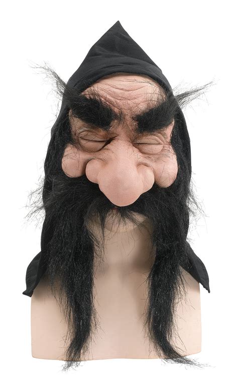 Gnome Mask Mens Fancy Dress Halloween Hobbit Wizard Troll Goblin Adults