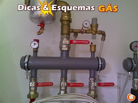 Dicas esquemas Instalação de aquecimento central a gás caldeira